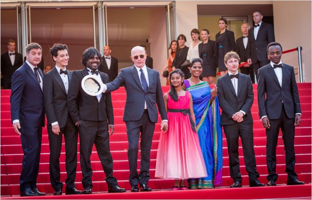 l'équipe du film de Deephan à Cannes 2015