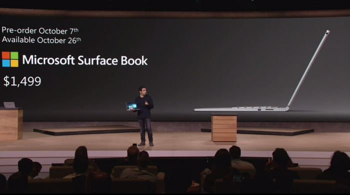 Le Surface Book sera disponible dès le 26 Octobre