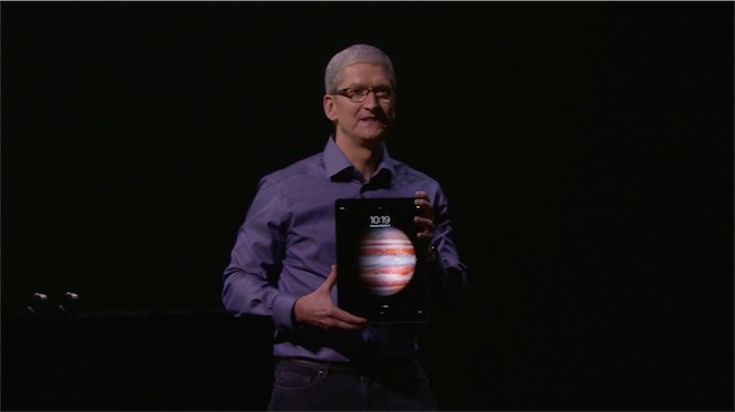 Tim Cook présente le nouvel iPad Pro