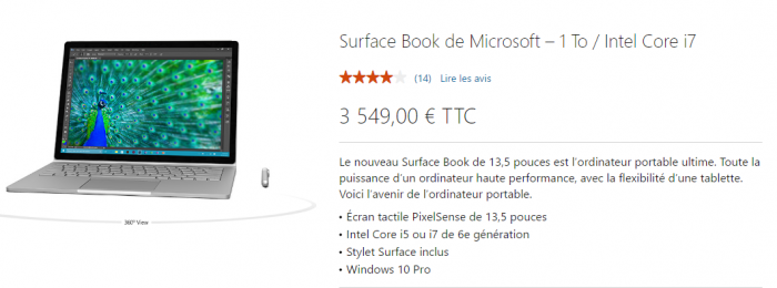 Le Surface Book est maintenant disponible avec 1To de stockage