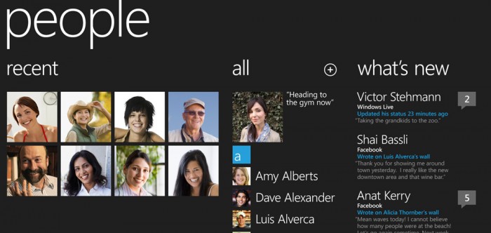 L'interface "metro" de Windows Phone 7
