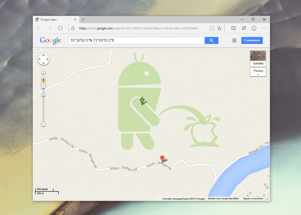 [Màj] Les développeurs de Google Maps ont de l’humour et n’aiment pas Apple