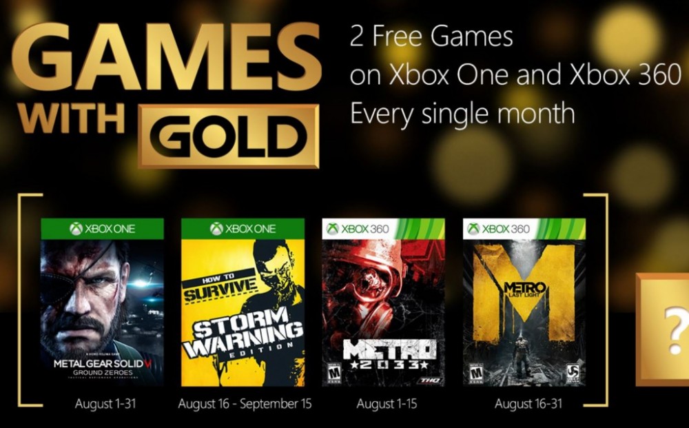 Games with Gold: Metal Gear Solid V: Ground Zeroes & Metro 2033 sont gratuits en Août