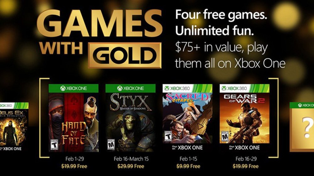 Xbox: 4 jeux gratuits en Février dont Gears of War 2 grâce à Games With Gold