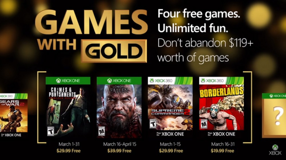 Xbox: voici les 4 jeux gratuits du mois de Mars grâce à Games With Gold
