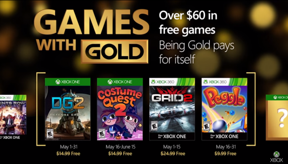 Games With Gold: Grid 2 & Costume Quest 2 gratuits en Mai 2016