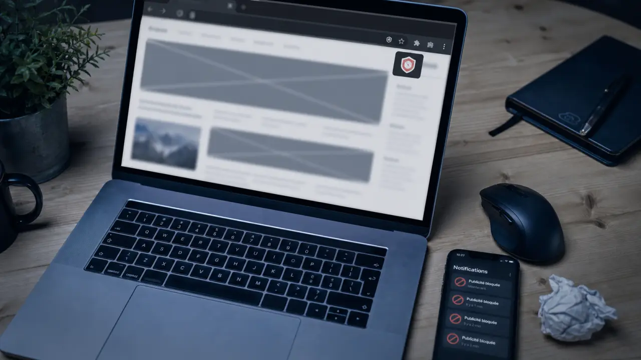 Ajouter AdBlock pour bloquer pubs et tracking
