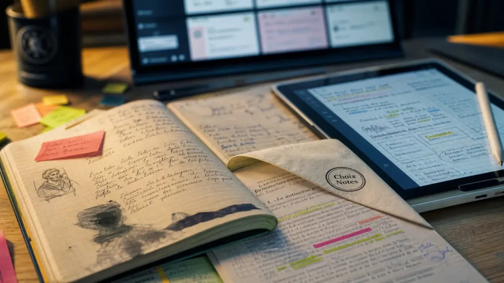 Application prise de note : carnet et iPad pour synchroniser et annoter
