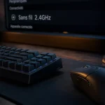Clavier souris PS5 sans fil 2,4 GHz pour précision