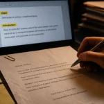 Courrier intelligence artificielle pour lettres administratives et emails formels, bureau et brouillon.