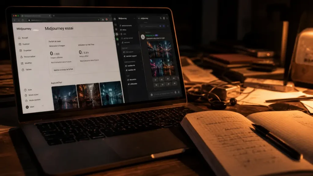 Midjourney essai gratuit : 25 images, accès ponctuel et alternatives crédibles