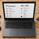 Ordinateur portable reconditionné 17 pouces : grand écran et SSD/RAM
