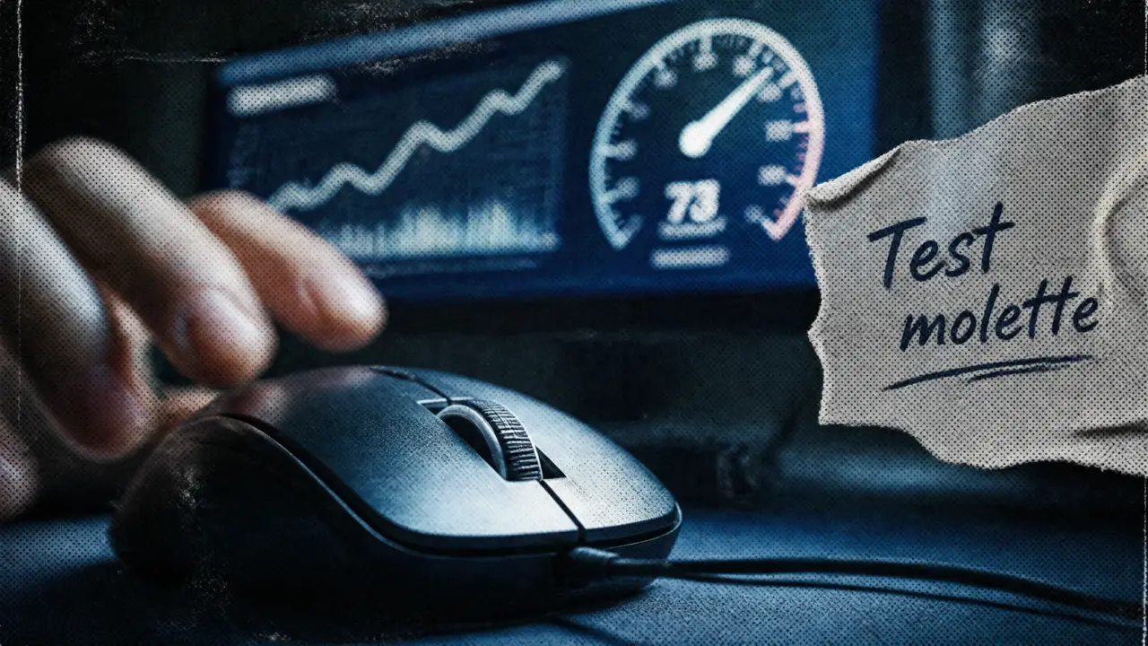 Test molette souris : vitesse et précision