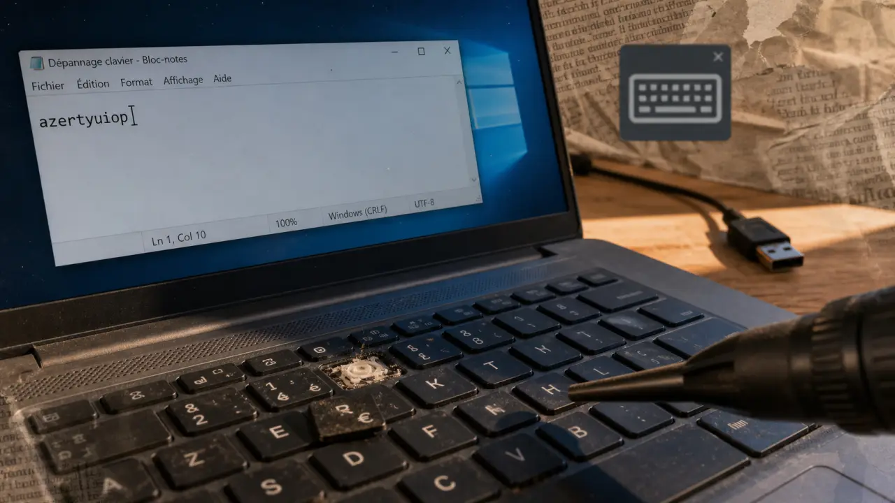 Touches claviers ne fonctionnent plus : tests Windows ou matériel