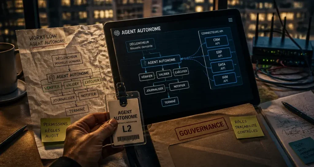 Agents autonomes IA : architecture, fonctionnement et déploiement stratégique en entreprise