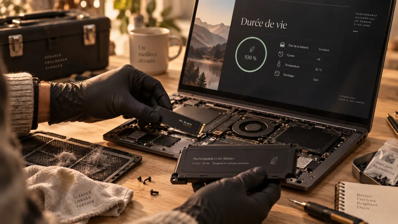 Durée de vie pc portable : 3 à 8 ans, entretien et ventilation