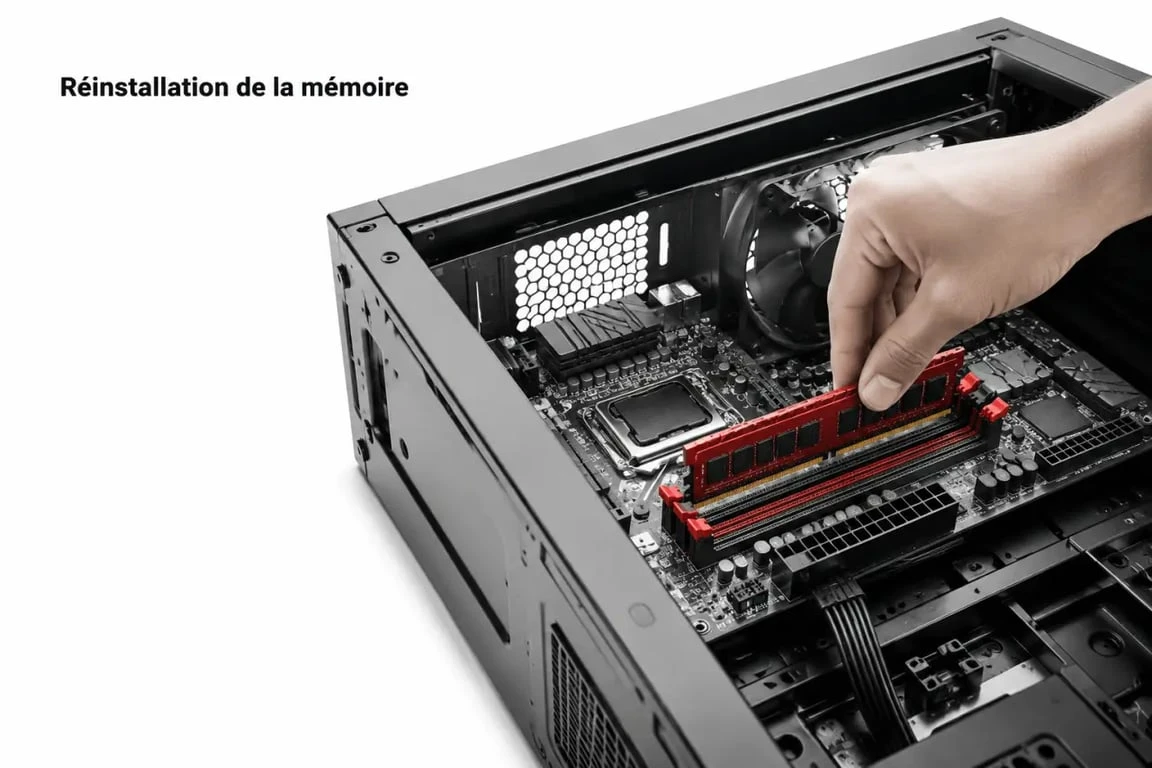 Ordinateur ne démarre pas : réinsertion de la RAM et contrôle des câbles internes