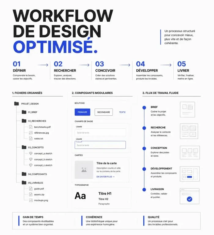 Optimisation du workflow designer avec une organisation efficace des fichiers et des composants