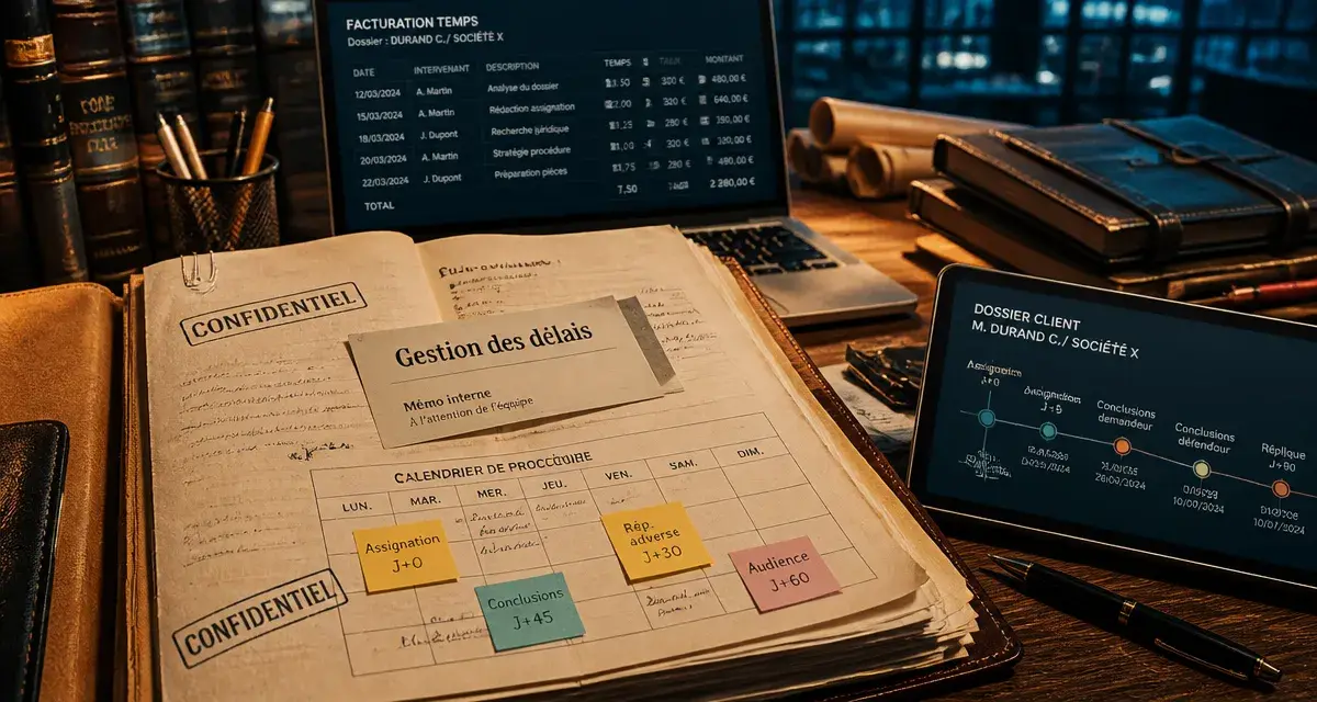 Logiciel gestion de projet avocats pour la chaîne dossier-facturation