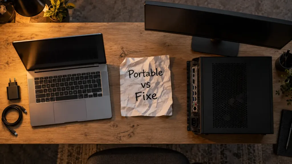 Ordinateur de bureau ou portable : le portable gagne en mobilité, le PC fixe en puissance