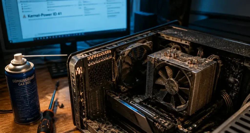 PC qui s&rsquo;éteint tout seul : comment diagnostiquer la surchauffe, l&rsquo;alimentation et les erreurs logicielles ?