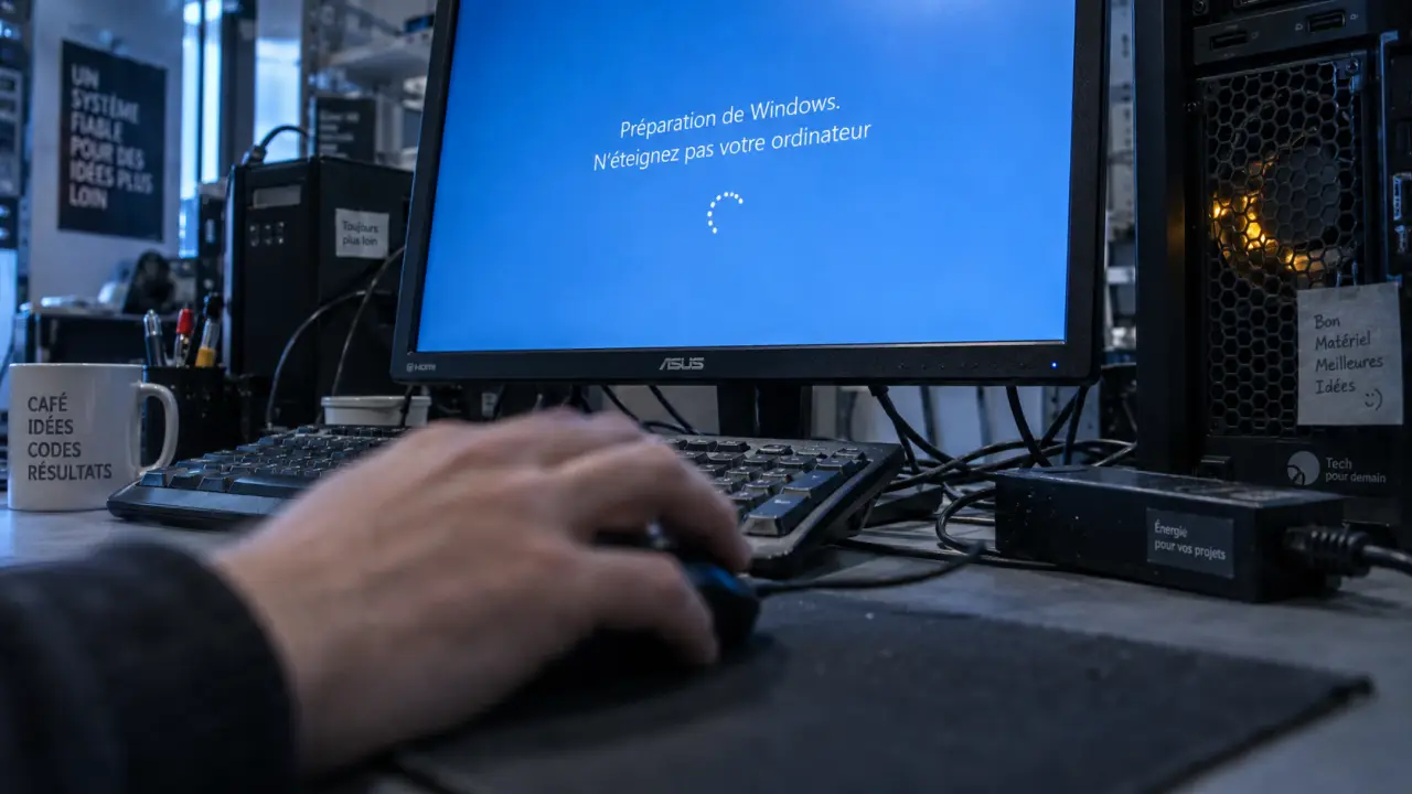 preparation de windows n'éteignez pas votre ordinateur sur windows 10