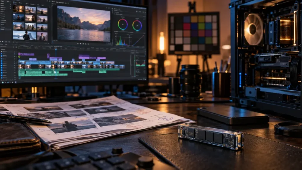 Ordinateur pour montage vidéo : 32 Go de RAM et un SSD rapide pour la 4K