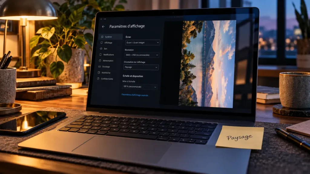 Retourner l’écran Windows : le raccourci rapide et le réglage Paysage pour le remettre à l’endroit